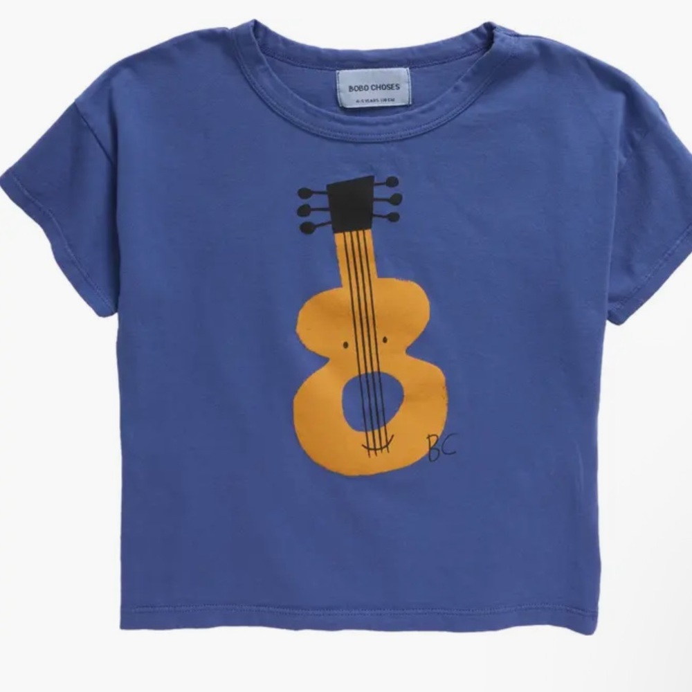 Bobo Choses Blue Guitar Graphic Kids Tee